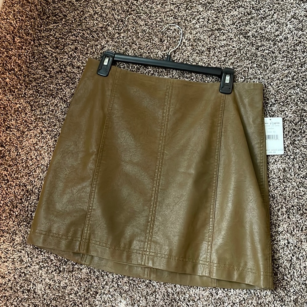 Fake Leather Skirt - Free People